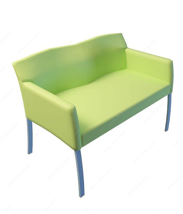 浅绿色休闲椅3D模型