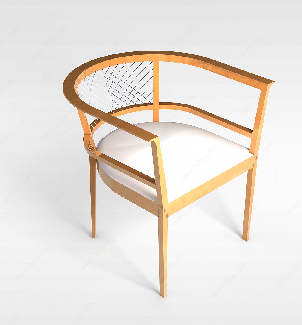 实木圈椅3D模型