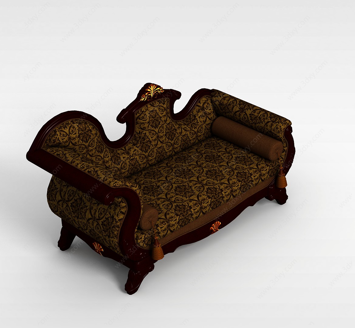 古典布艺贵妃椅3D模型