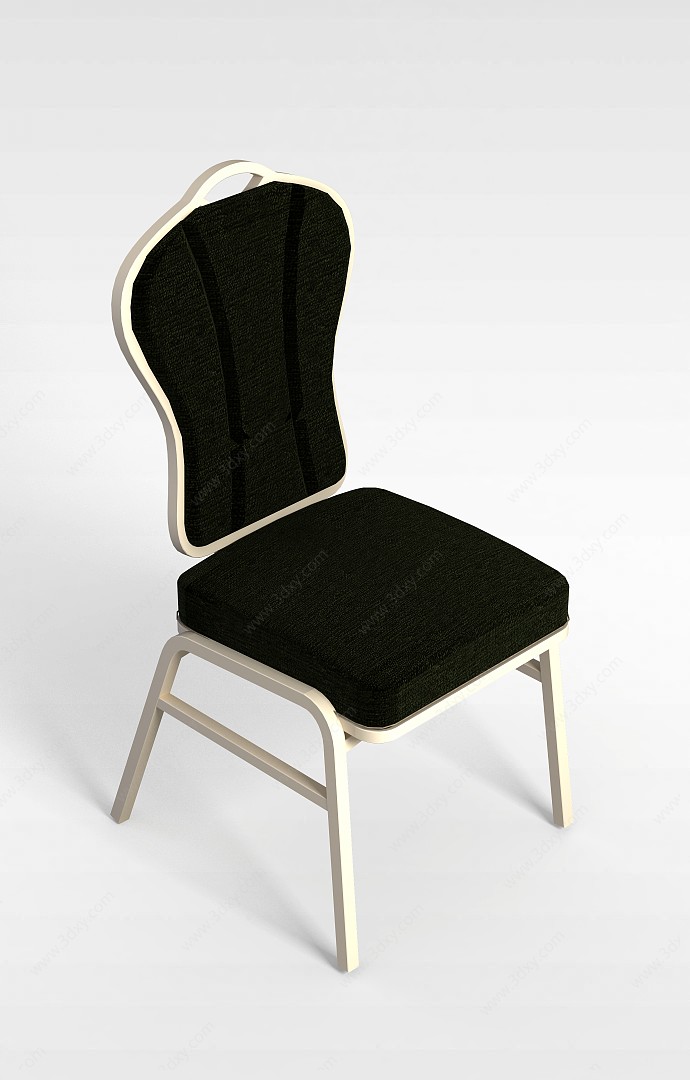 欧式布艺餐椅3D模型