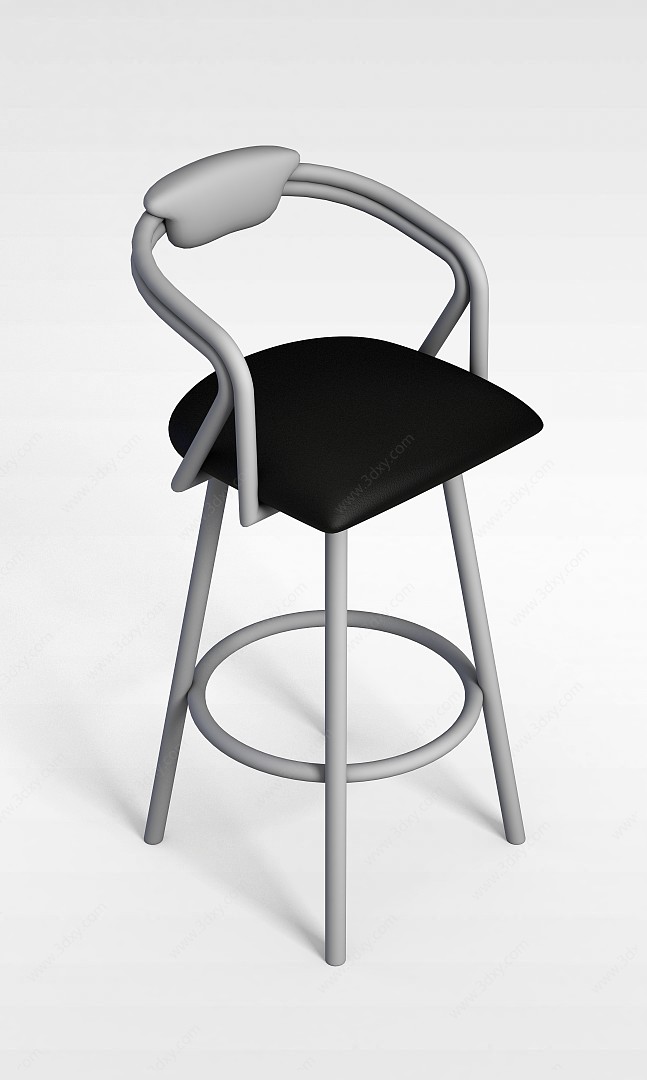 现代休闲吧椅3D模型