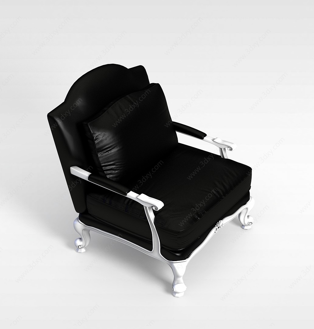 豪华扶手椅3D模型