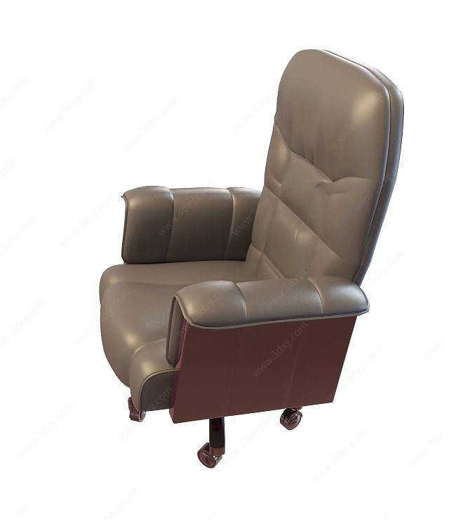 豪华真皮商务椅3D模型