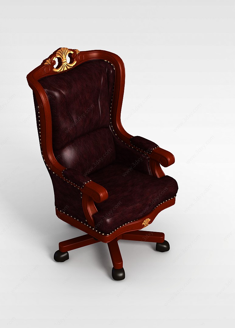 欧式古典老板椅3D模型