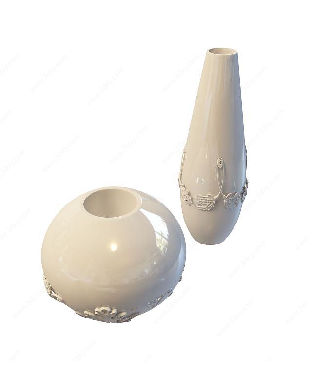 雕刻花瓶3D模型