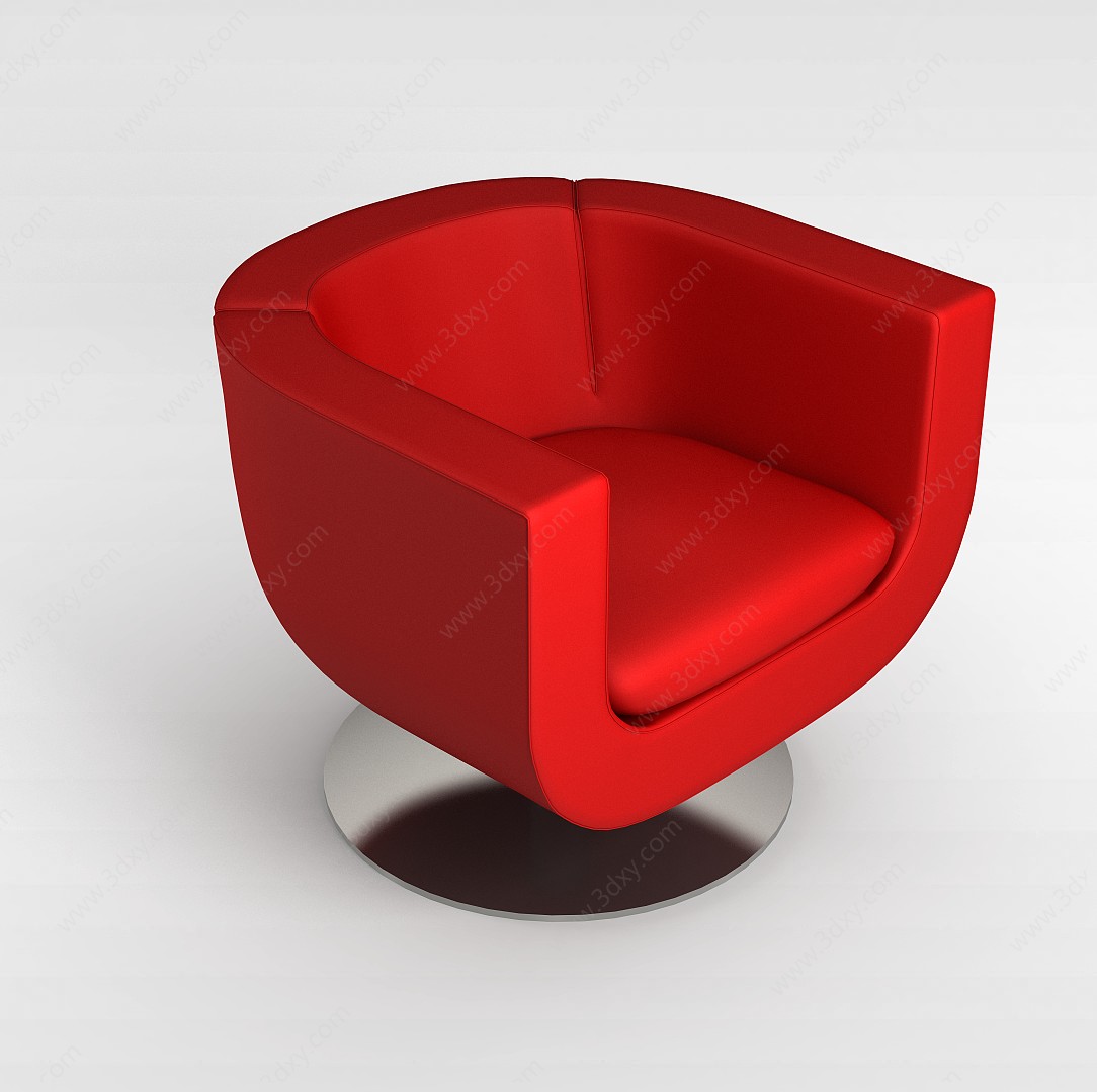 U型沙发椅3D模型