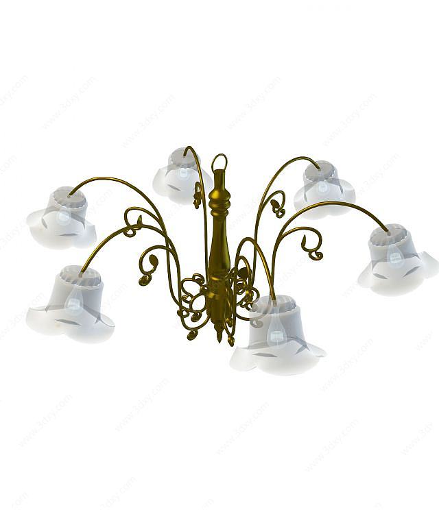 花形吊灯3D模型