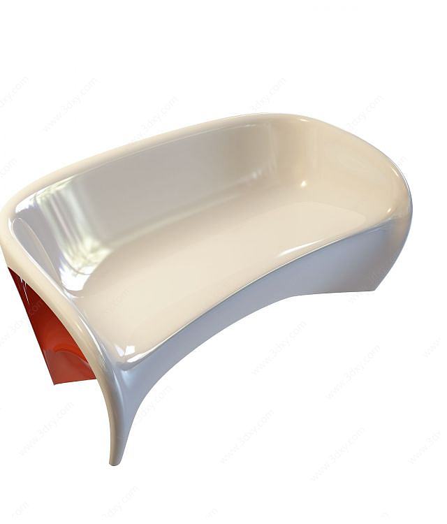 塑料休闲椅3D模型