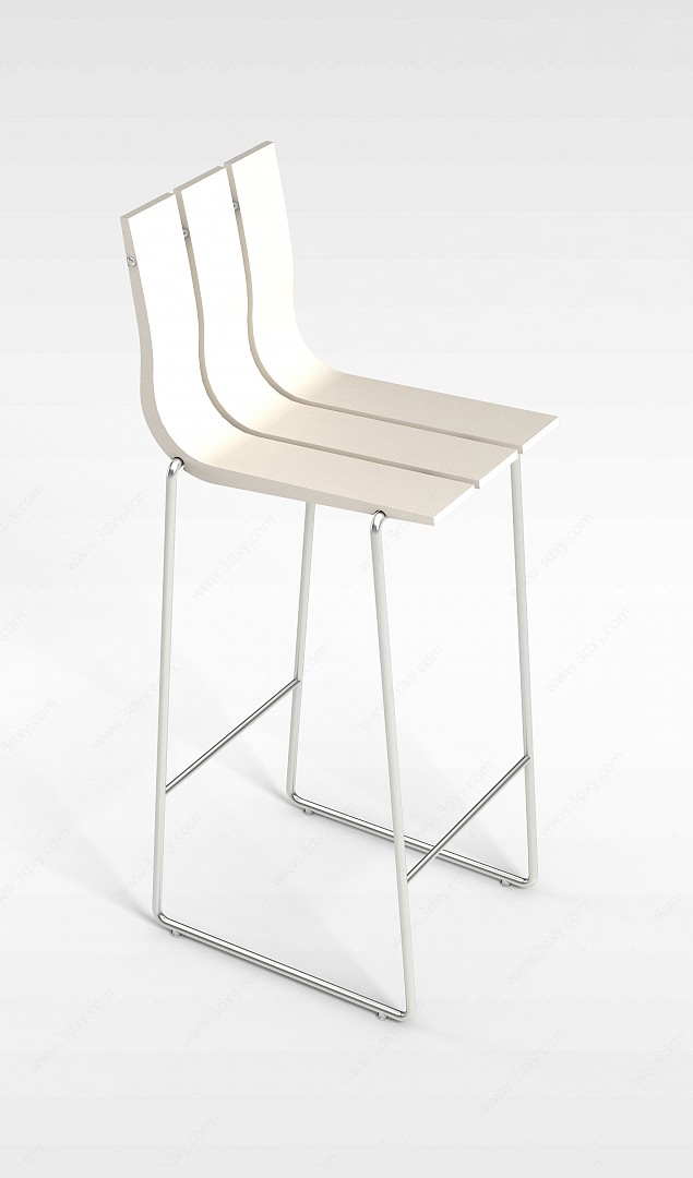 现代简易吧椅3D模型