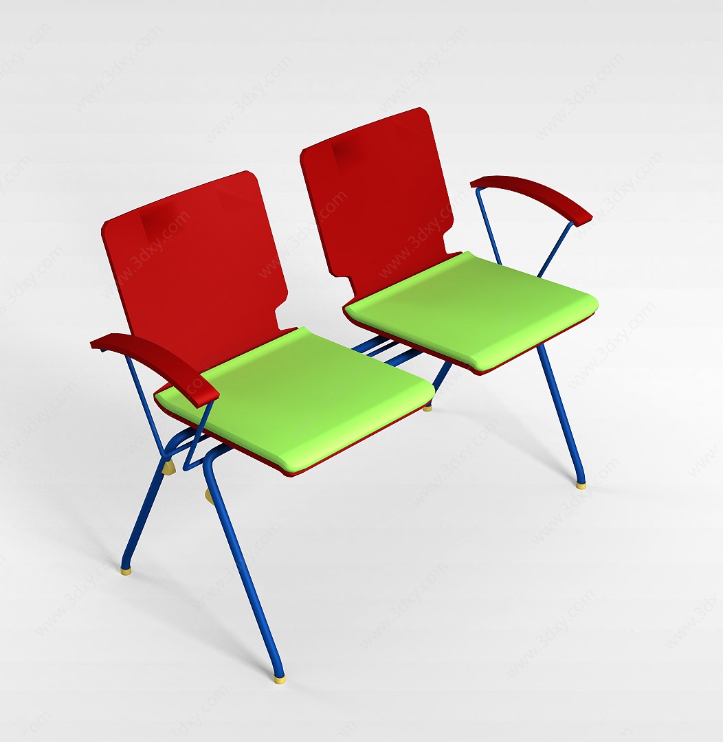 时尚排椅3D模型