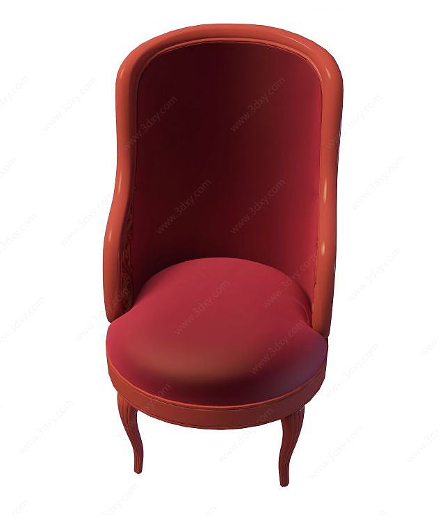 红色椅子3D模型