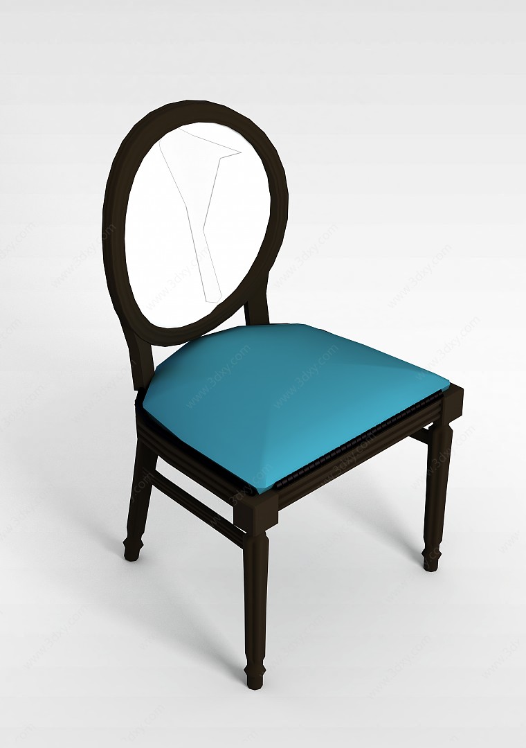欧式高背椅3D模型