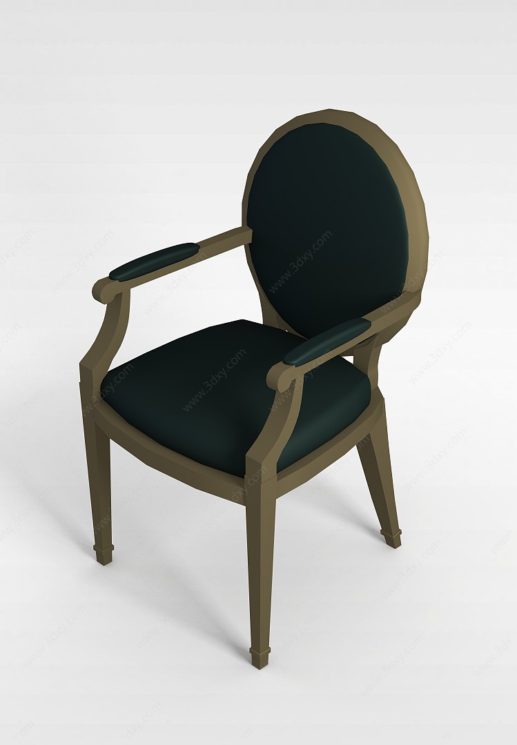 法式餐椅3D模型
