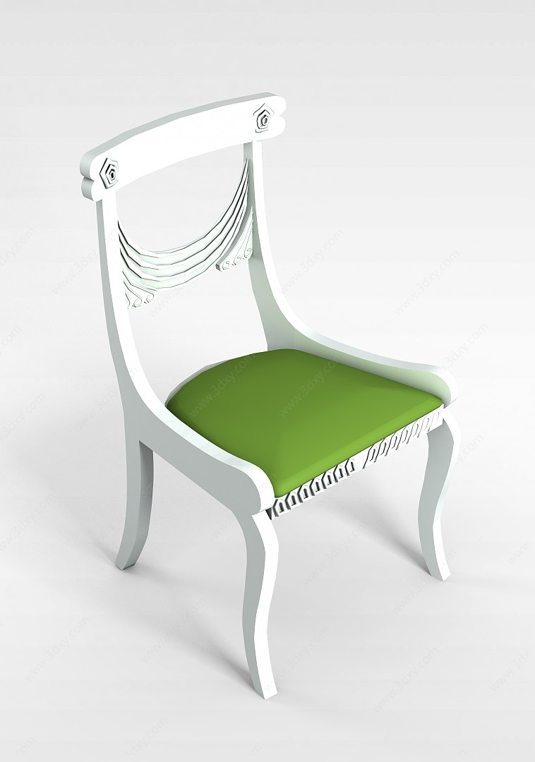 简易木质椅3D模型