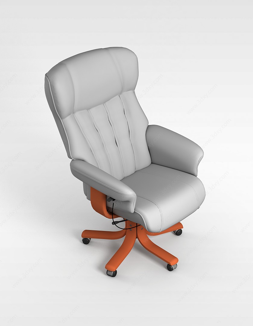 办公室真皮休闲椅3D模型