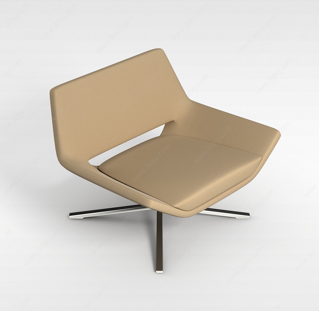 实木沙发椅3D模型