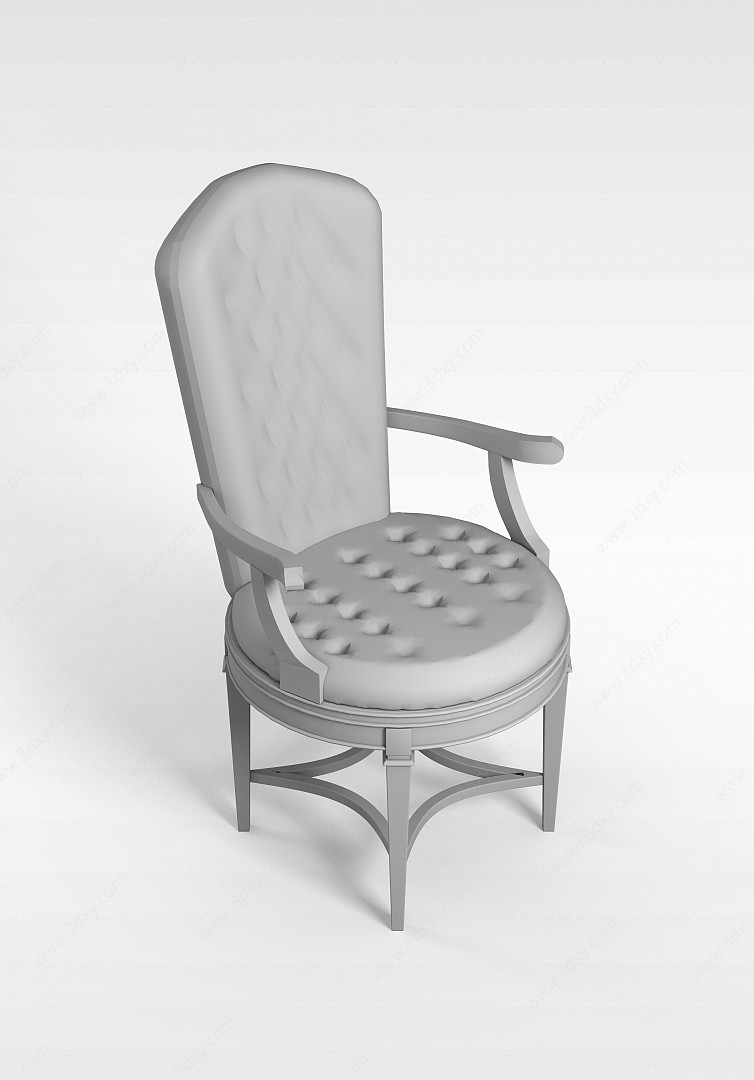 拉扣皮质椅3D模型