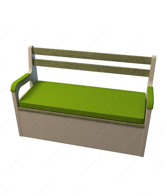 绿色休闲座椅3D模型
