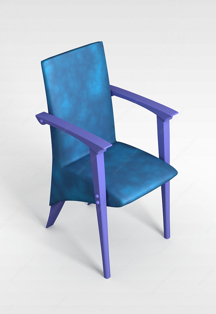 青色椅子3D模型