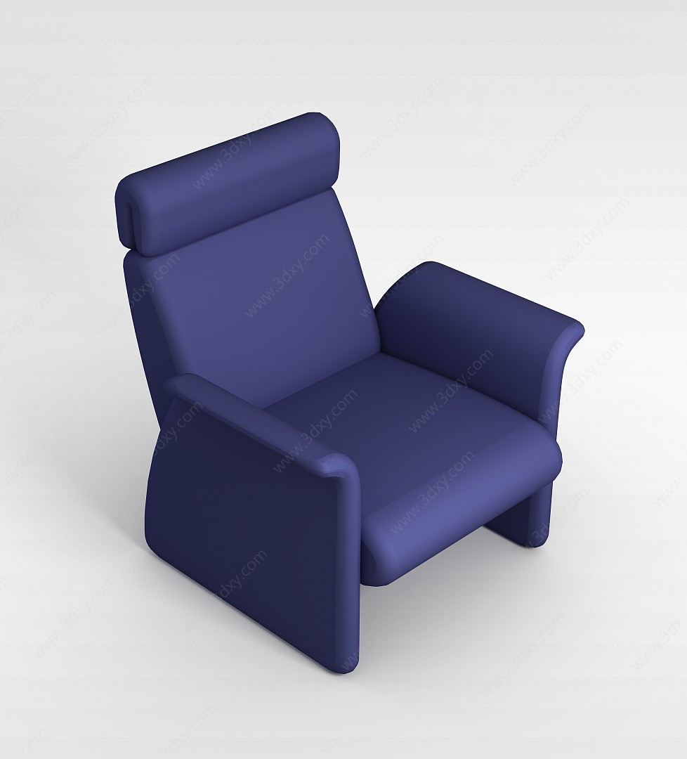 紫色沙发椅3D模型