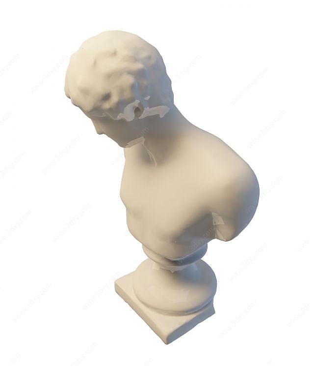 人物头像雕塑3D模型