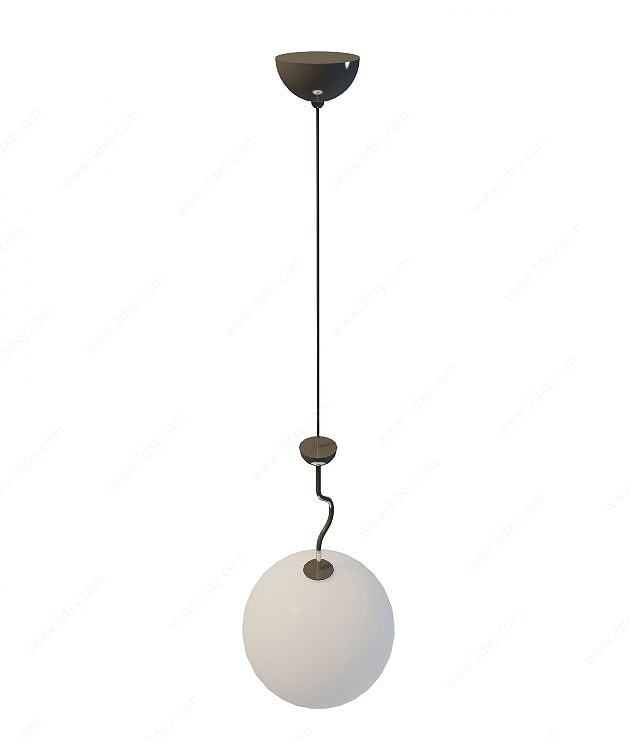 球形餐厅吊灯3D模型