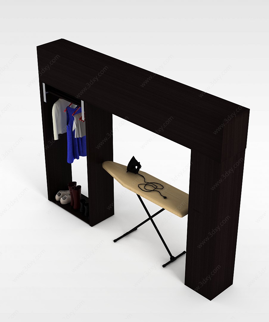 中式衣柜3D模型
