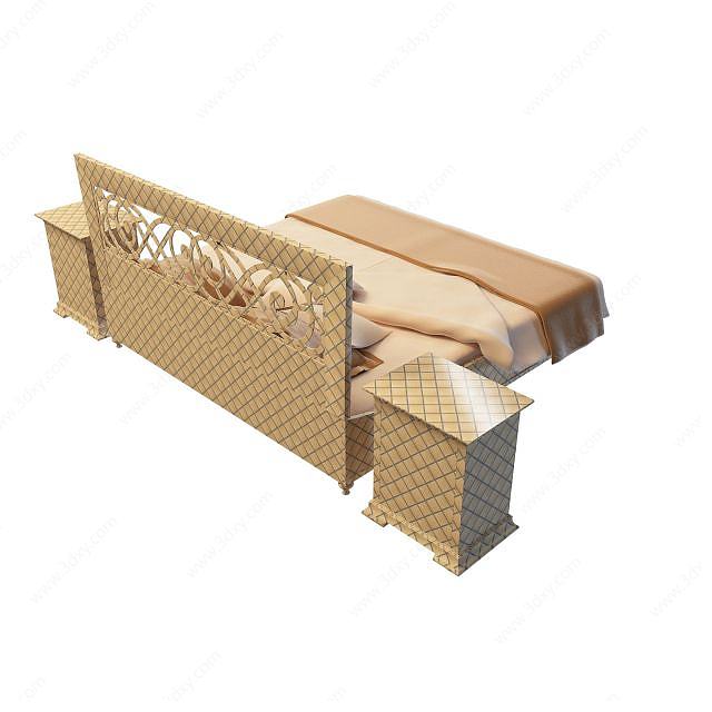 布艺沙发床3D模型