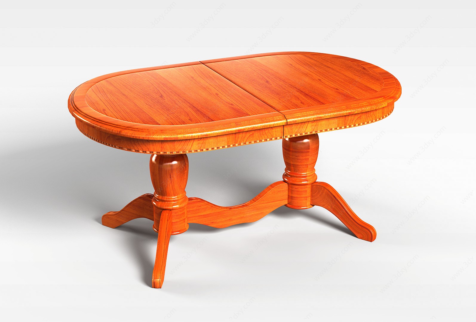 欧式实木餐桌3D模型
