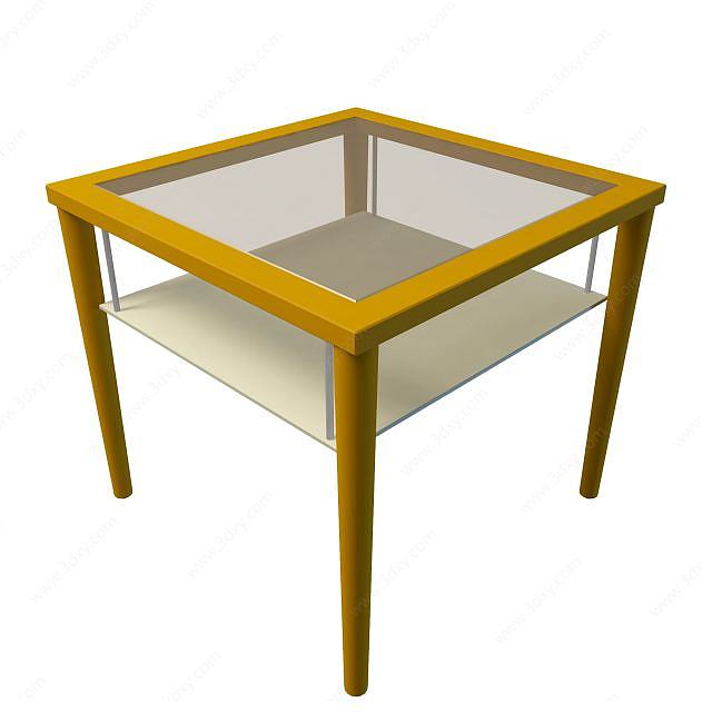 方形玻璃桌子3D模型