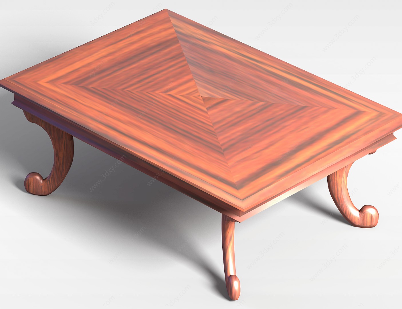 木纹休闲桌3D模型