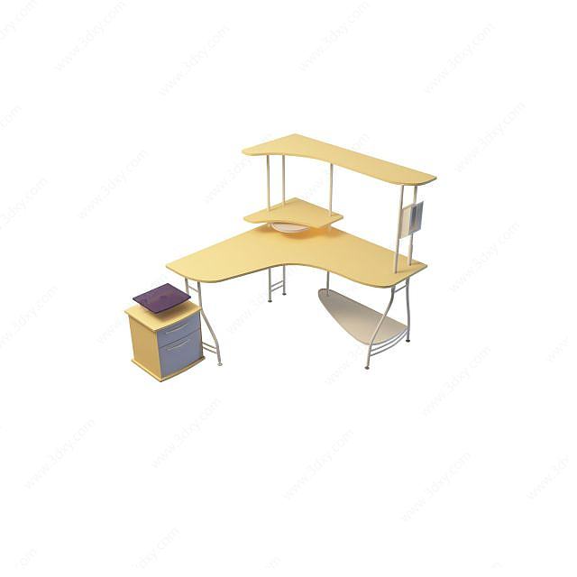 卧室电脑桌3D模型