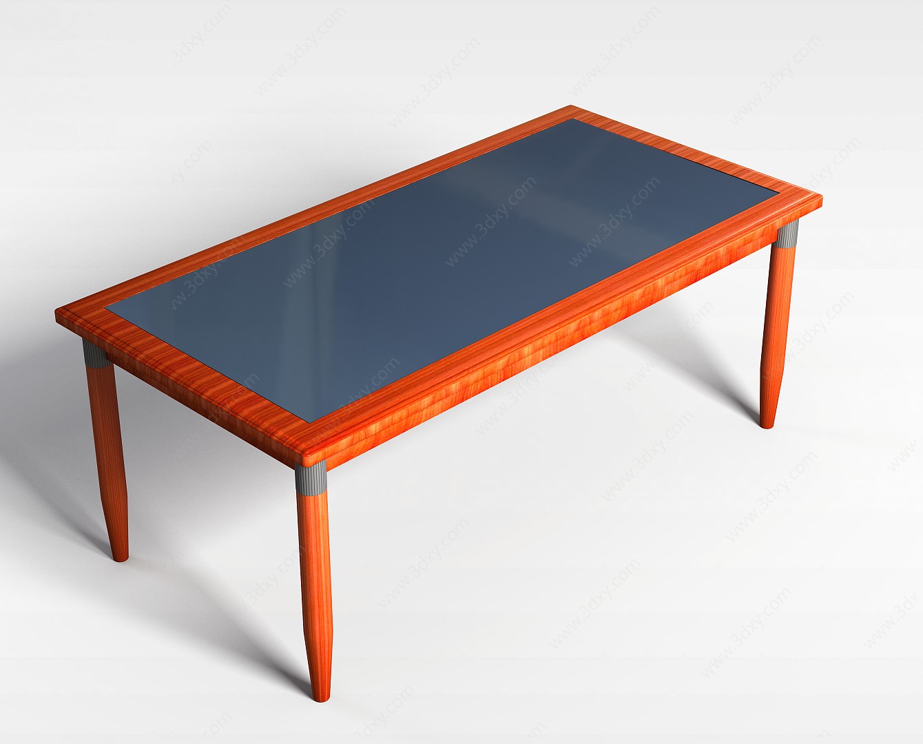 中式实木餐桌3D模型