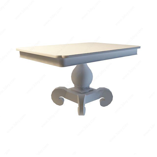 欧式客厅休闲桌3D模型
