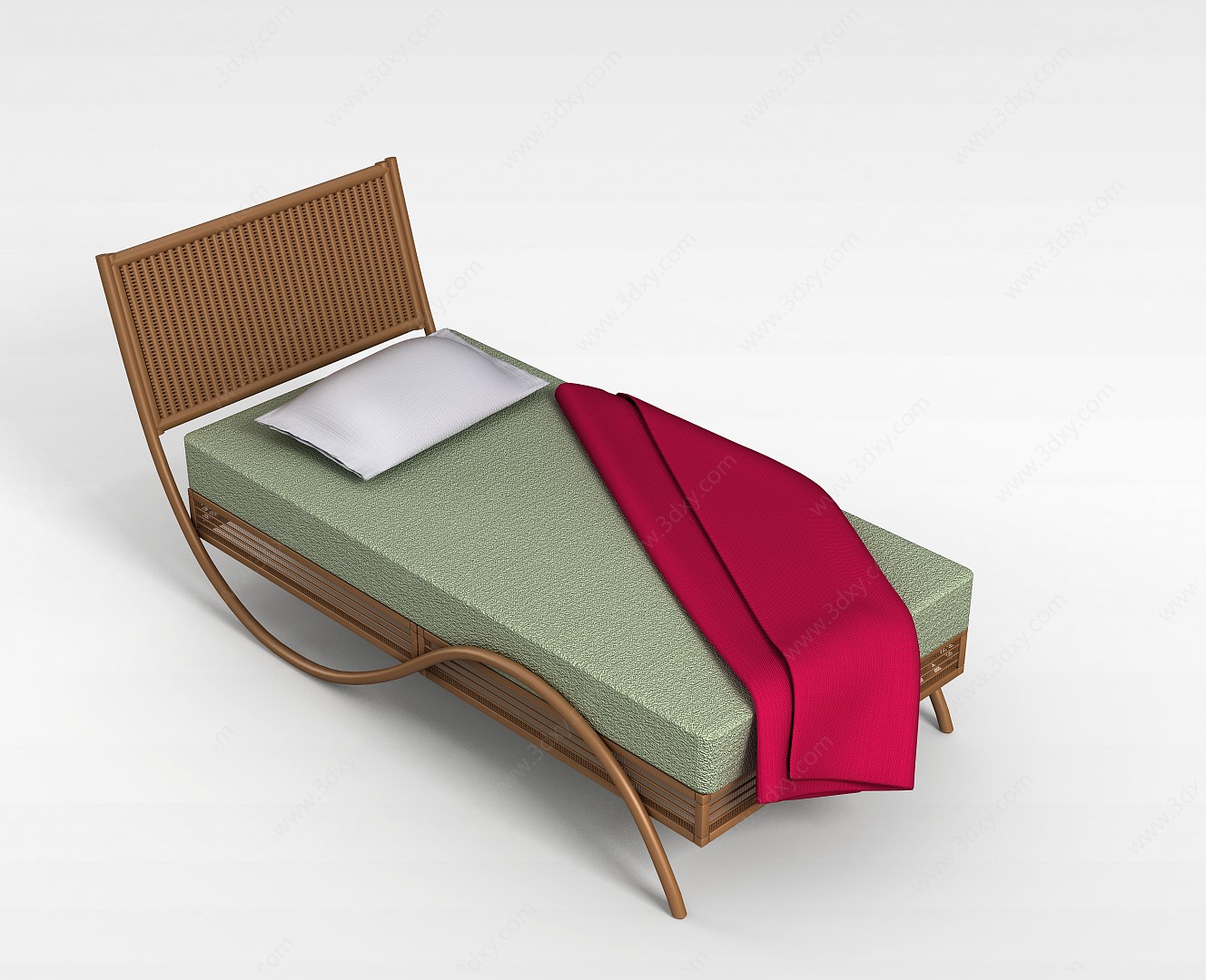 休闲单人床3D模型