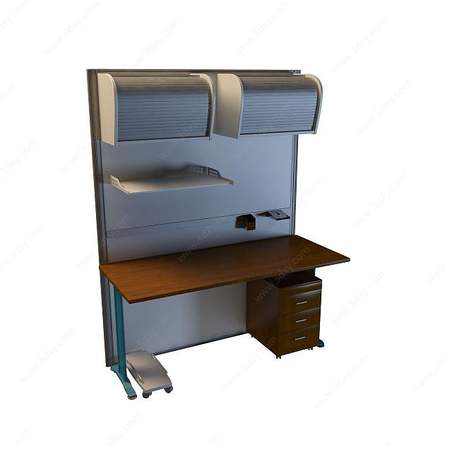 教师办公桌3D模型