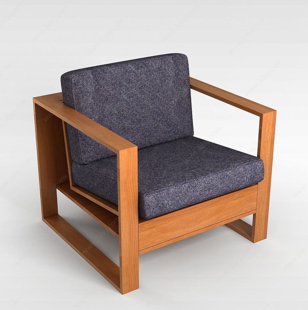 中式沙发椅3D模型