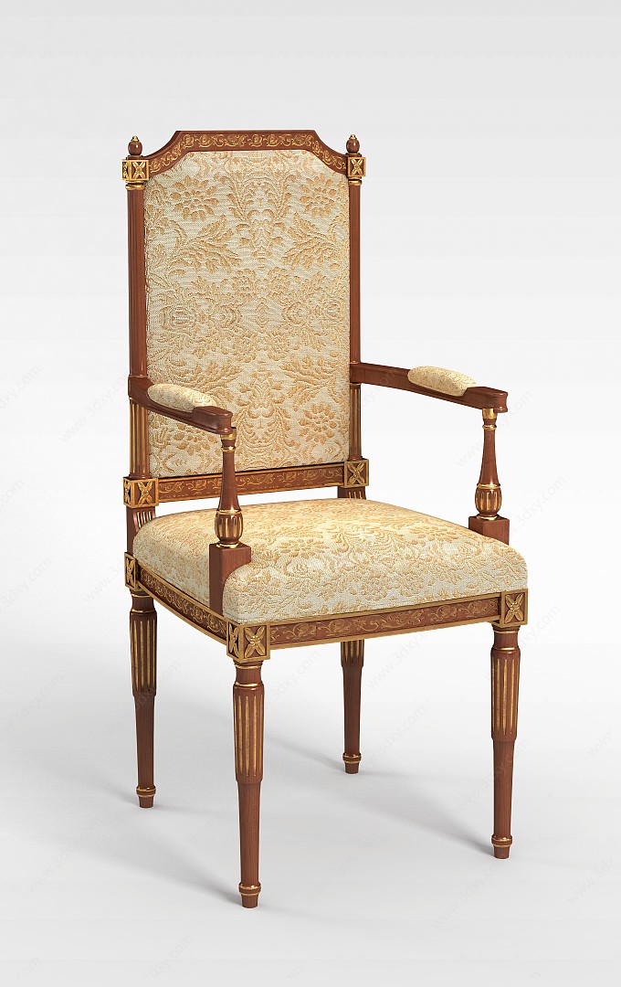 欧式古典豪华椅3D模型