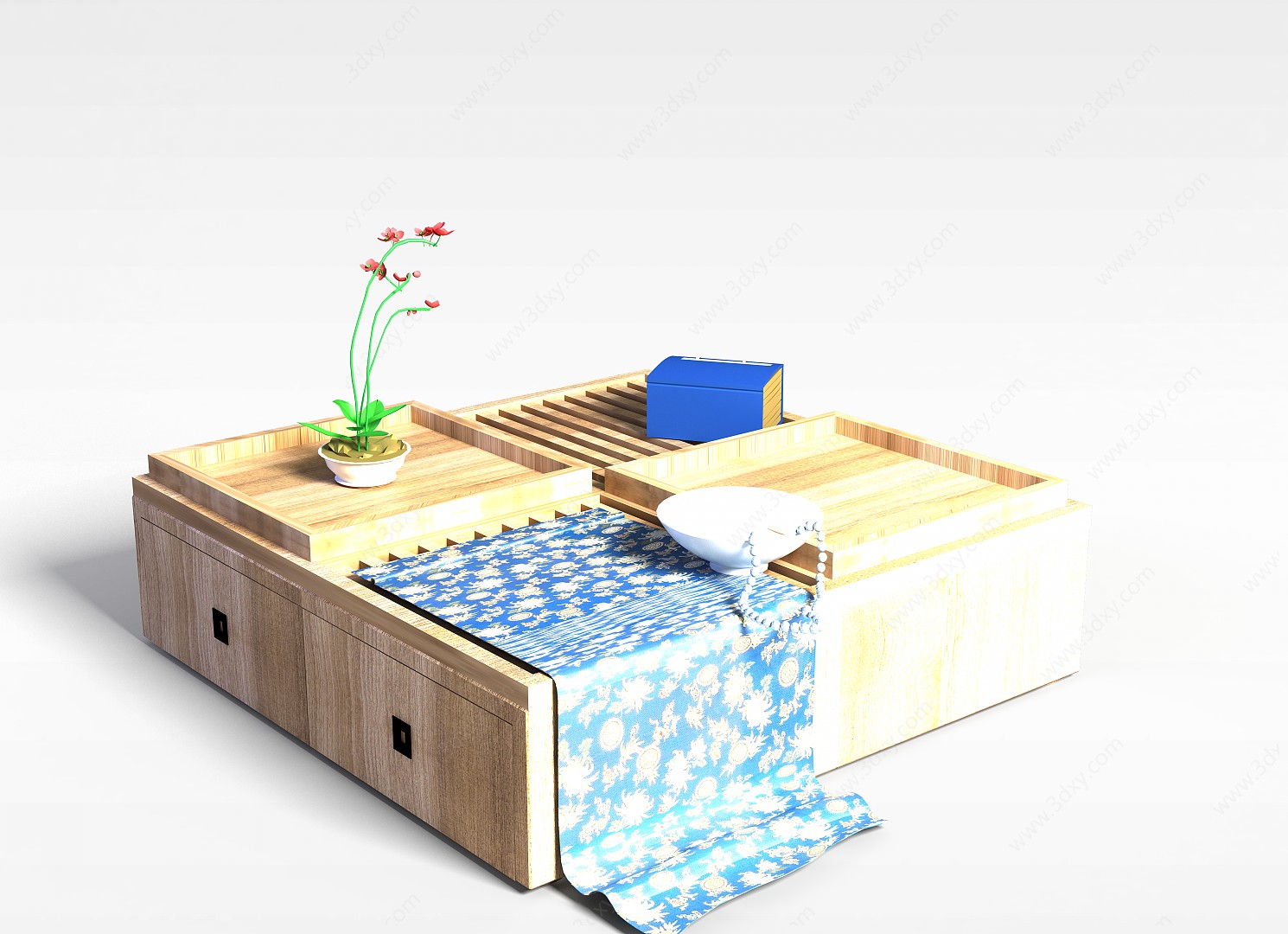 多功能茶桌3D模型