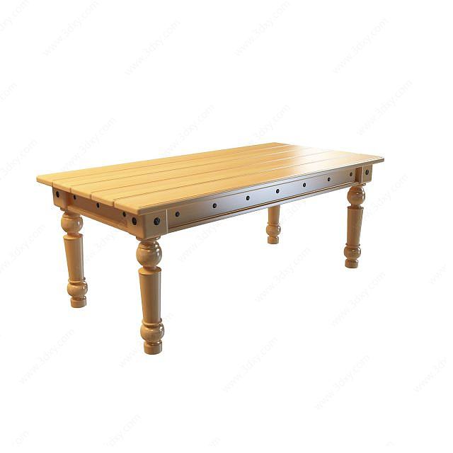 木质桌3D模型