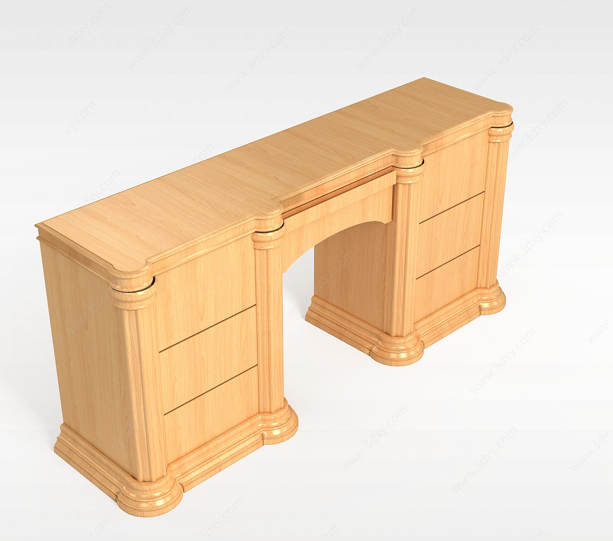 组合式边柜桌3D模型