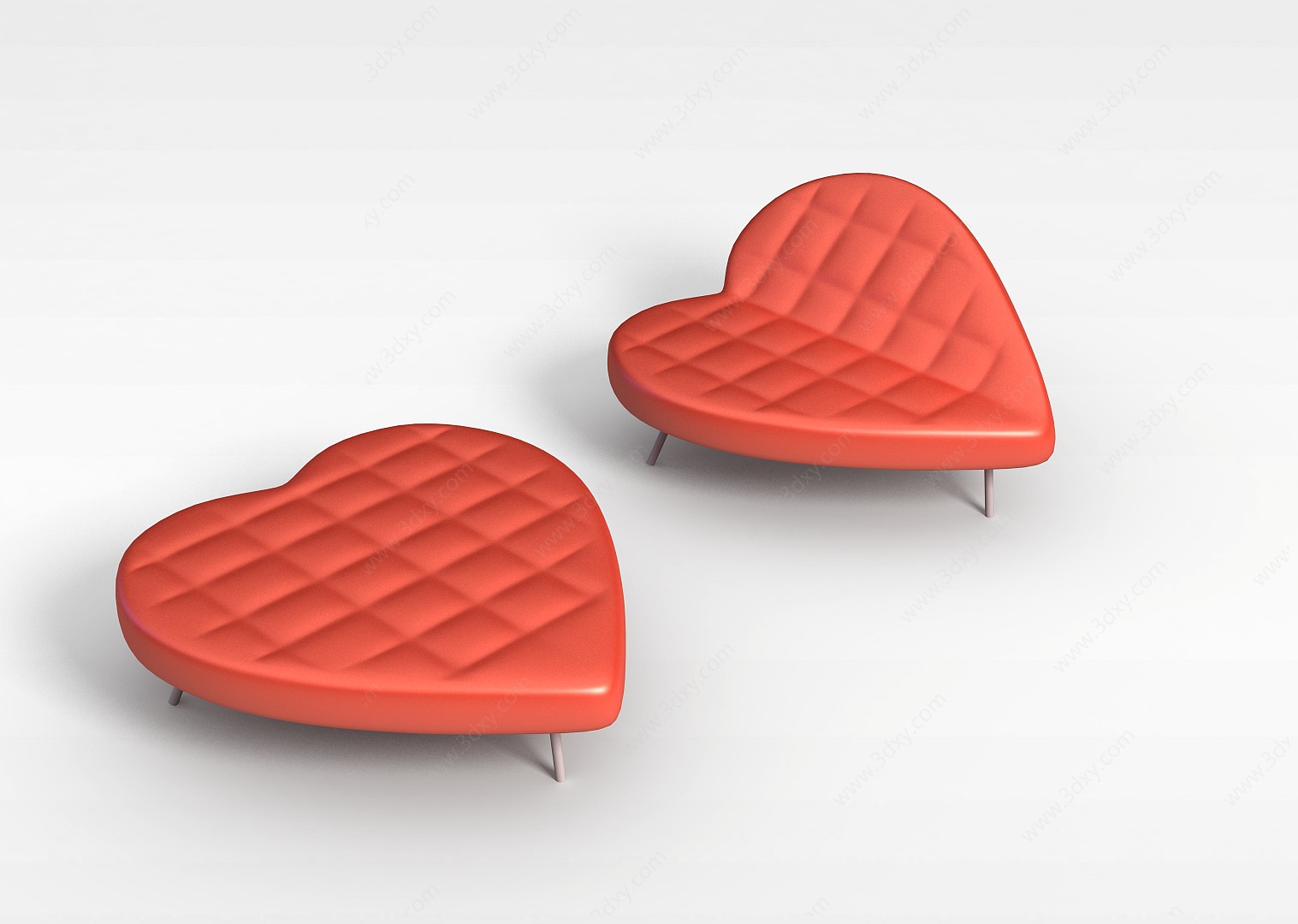 心形椅子3D模型