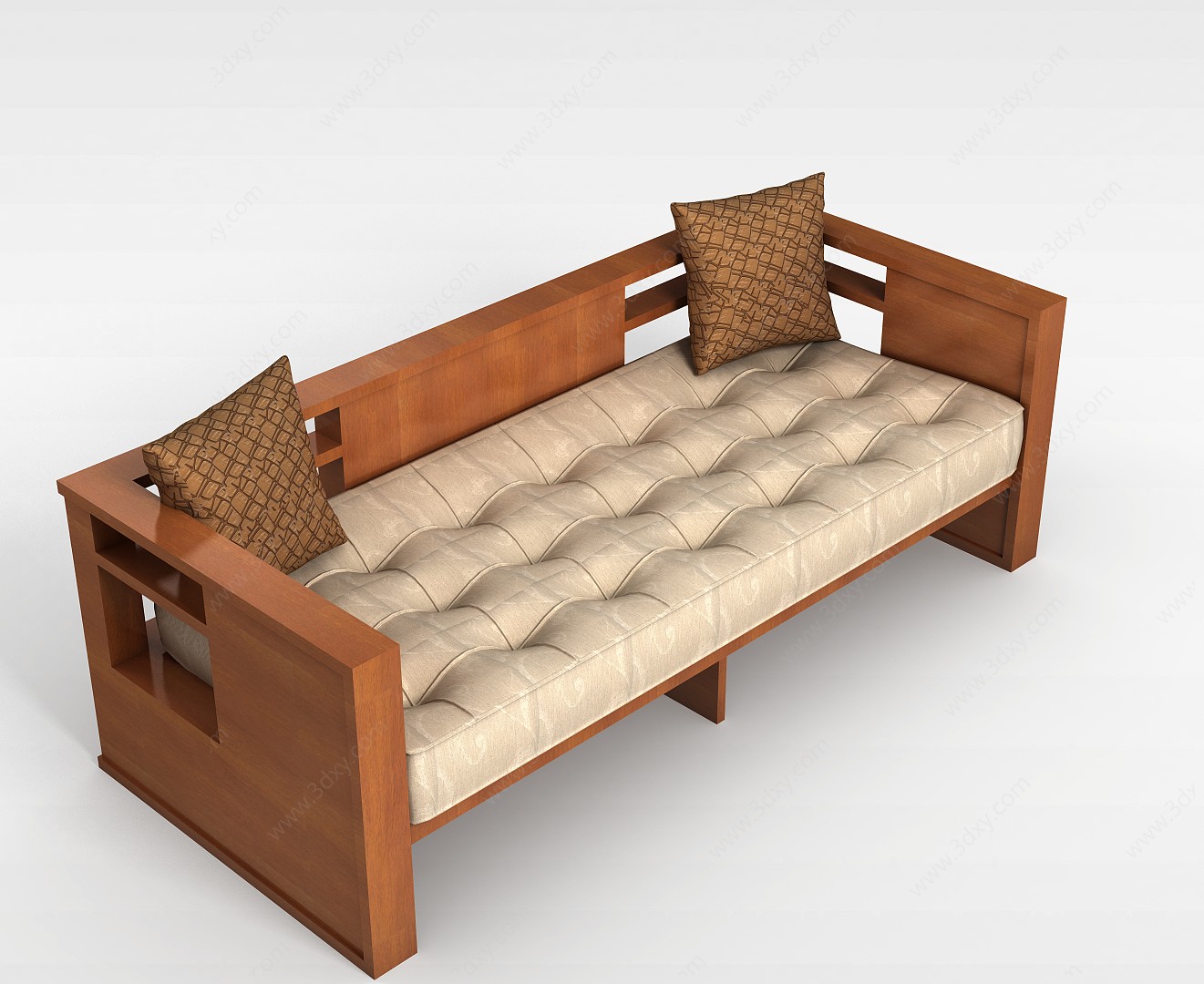 木质沙发3D模型