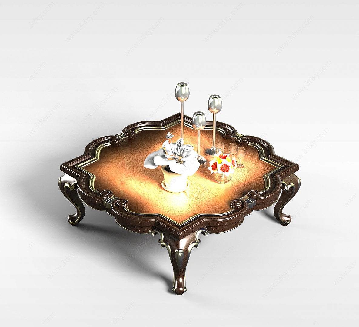 宫殿茶几桌3D模型