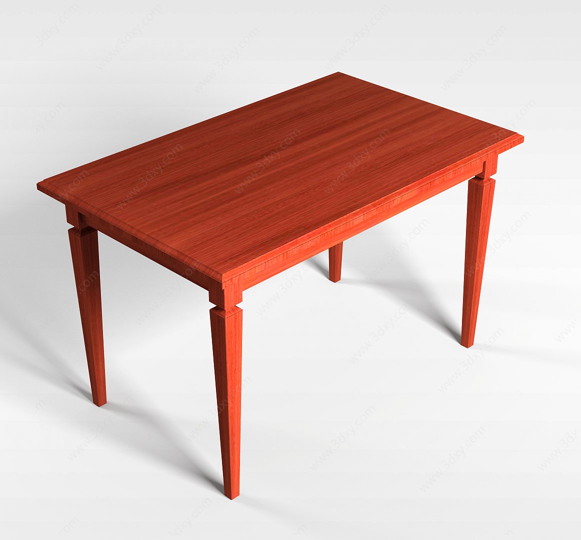 简约实木餐桌3D模型