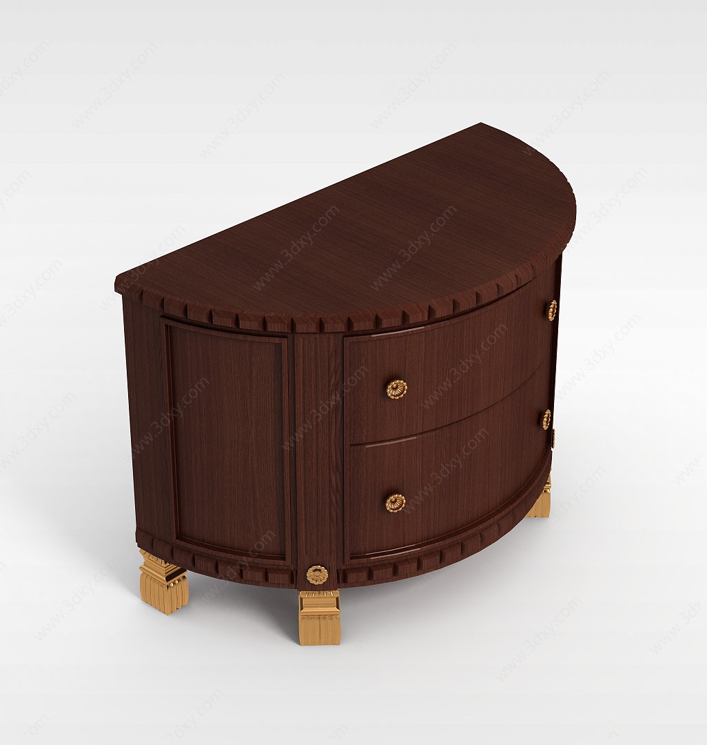 古典床头柜3D模型