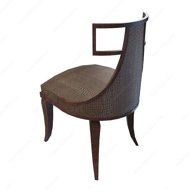 现代藤编椅3D模型
