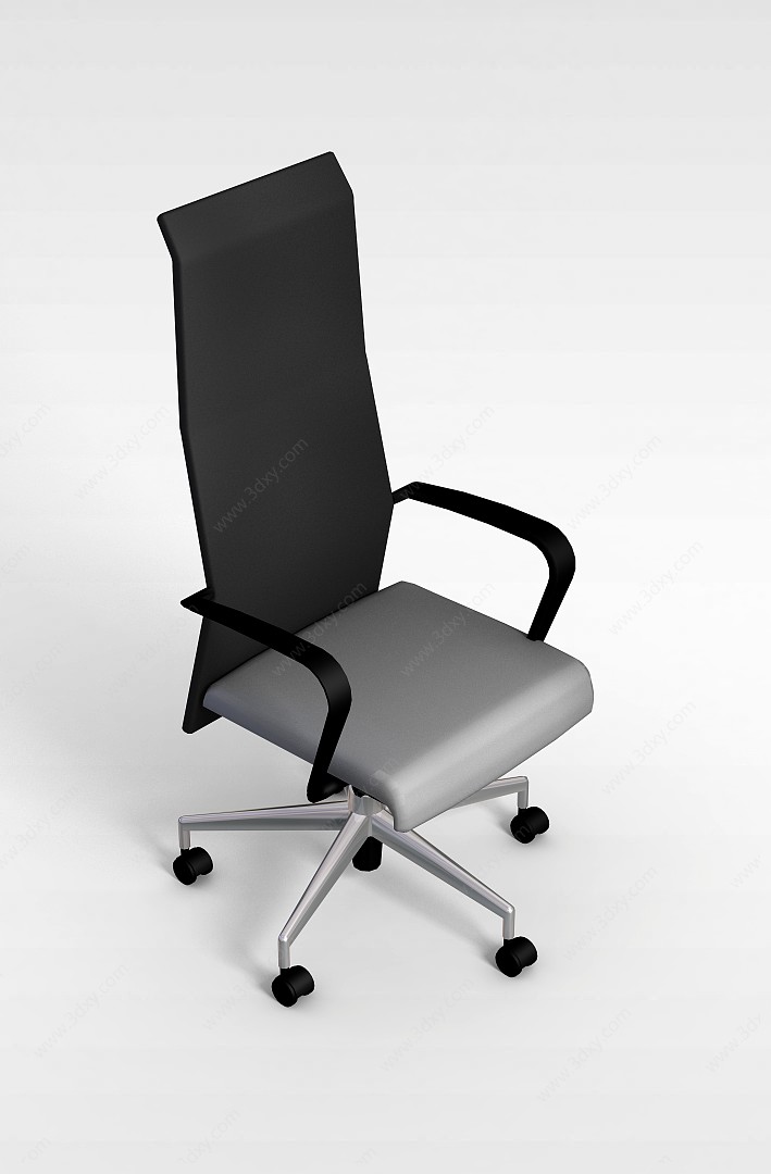 高背办公转椅3D模型