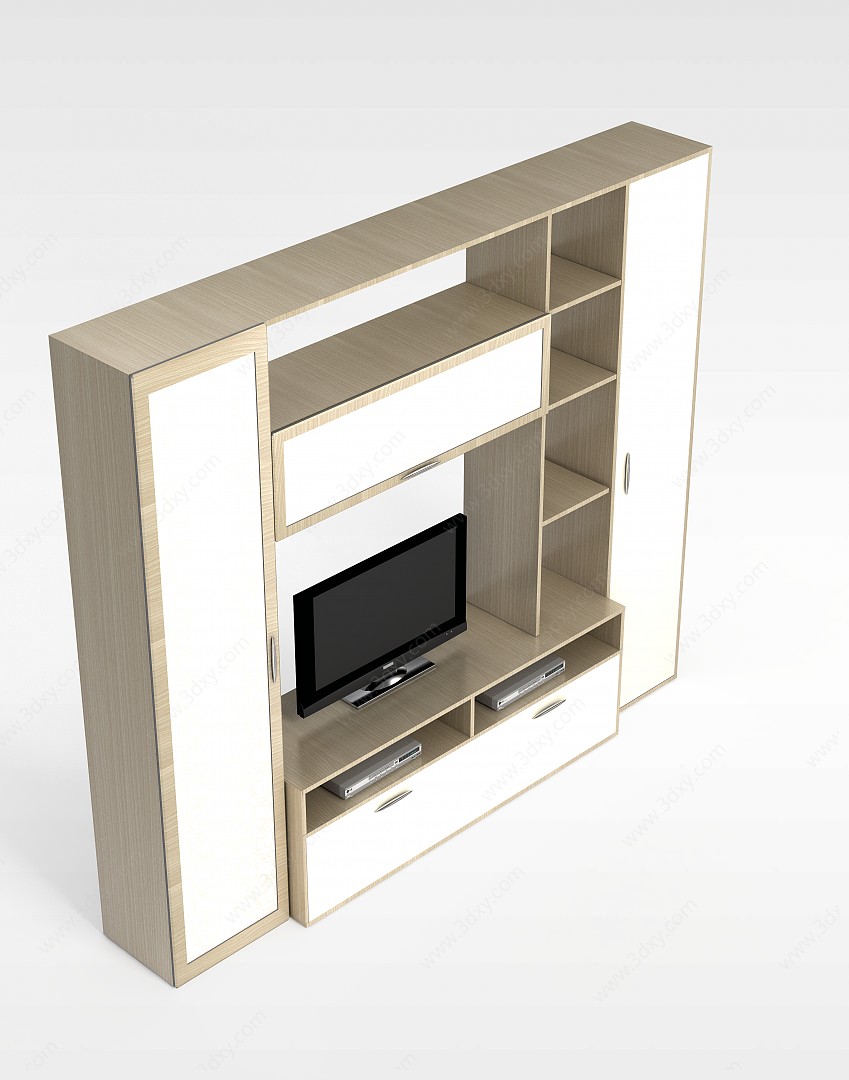 多功能电视柜3D模型
