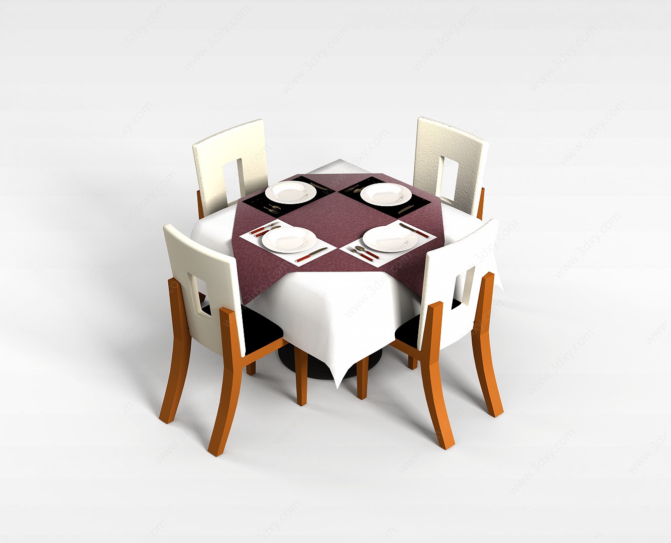 家用餐桌椅3D模型